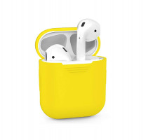Силиконовый чехол для Apple Airpods, желтый