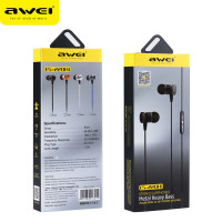 Проводные наушники AWEI ES-220Hi stereo headphones чёрный