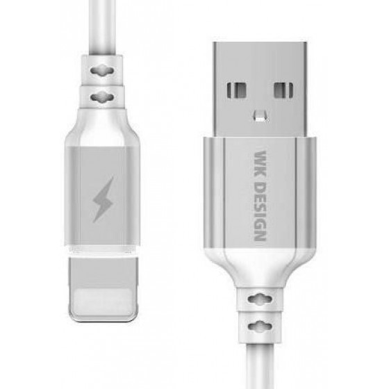 USB-кабель lightning WK WDC-073i-wh Smart Cut-off, белый