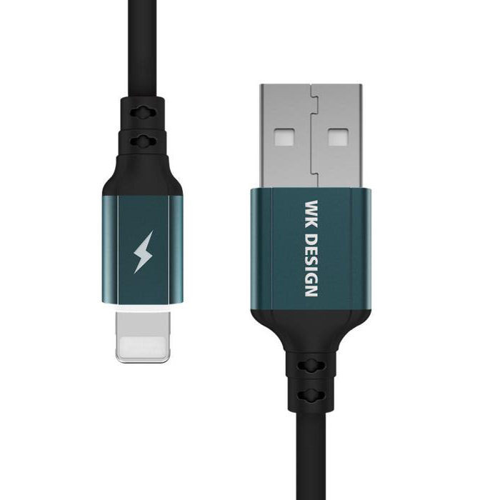 USB-кабель lightning WK WDC-073i-bk Smart Cut-off, черный