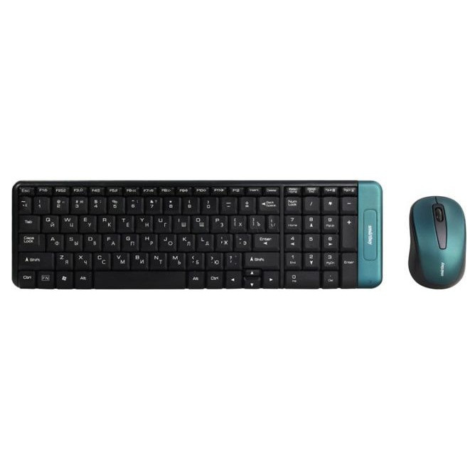 Набор беспроводной Smartbuy  SBC-222358AG-K (клавиатура+мышь, черно-зеленая)