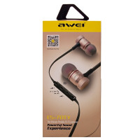 Проводные наушники AWEI ES-70TY ultimate portable hi-fi earphones золотой  