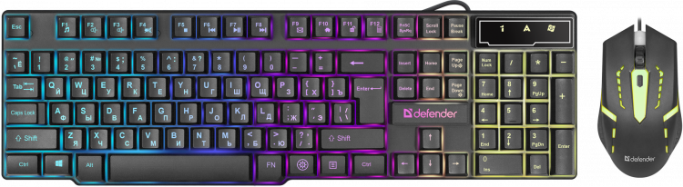 Набор проводной игровой Defender Sydney C-970 (клавиатура+мышь, с подсветкой)