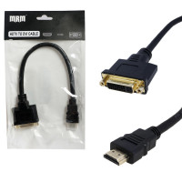 Переходник HDMI to DVI-I, 30 см​