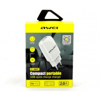  Сетевое зарядное усртойство AWEI C-821 compactportable charger  чёрный