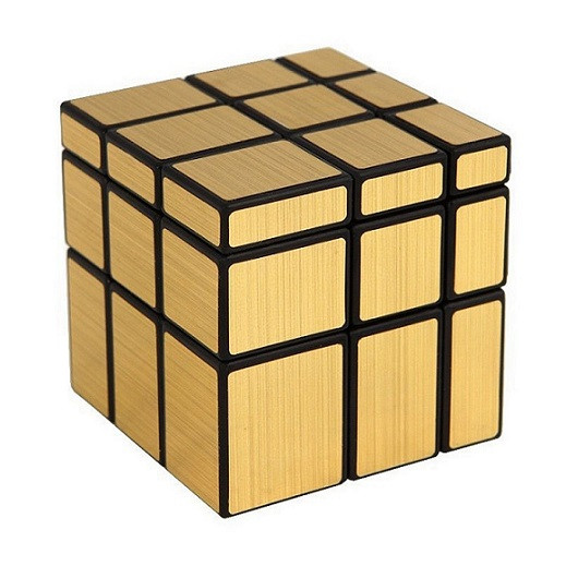 Кубик головоломка Зеркальный, золотой