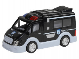 Машина AUTODRIVE Фургон полицейский инерционный на бат, свет, звук, черный, в/п, 28,4*7*23,5 см, ,
