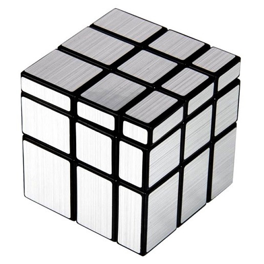 Кубик головоломка Зеркальный, серебристый