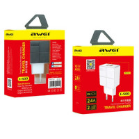 Сетевое зарядное устройство  AWEI C-500 treval charger 2 usb чёрный