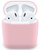 Силиконовый чехол для Apple Airpods, розовый