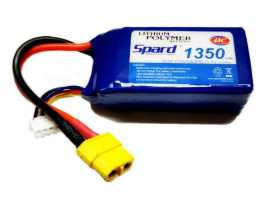 Аккумулятор Li-Po Spard 1350mAh, 11,1V, 45C, XT60
