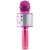 Беспроводной караоке-микрофон WS-858​, розовый
