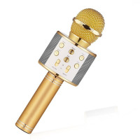 Беспроводной караоке-микрофон WS-858​, золотой