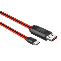 Дата-кабель Hoco U29 с LED дисплеем Type-C, красный