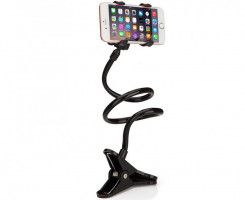 Универсальный держатель для смартфона на прищепке для машины, кровати и стола