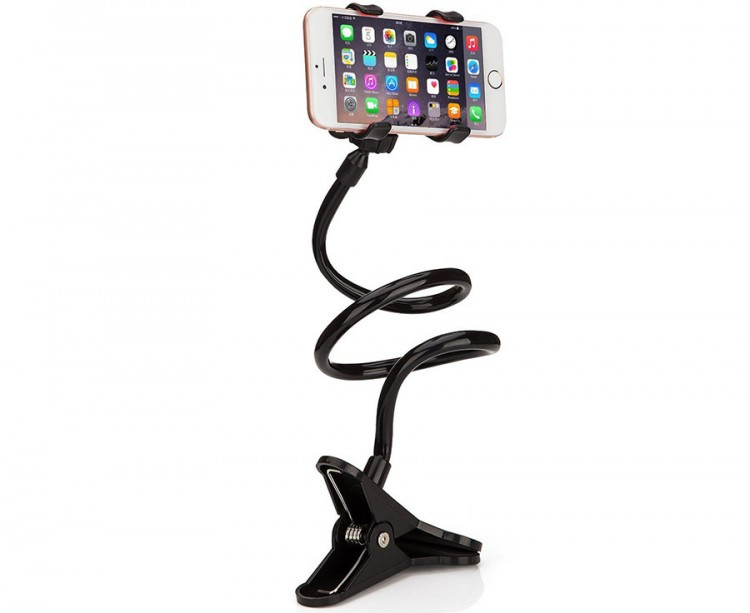 Универсальный держатель для смартфона на прищепке для машины, кровати и стола
