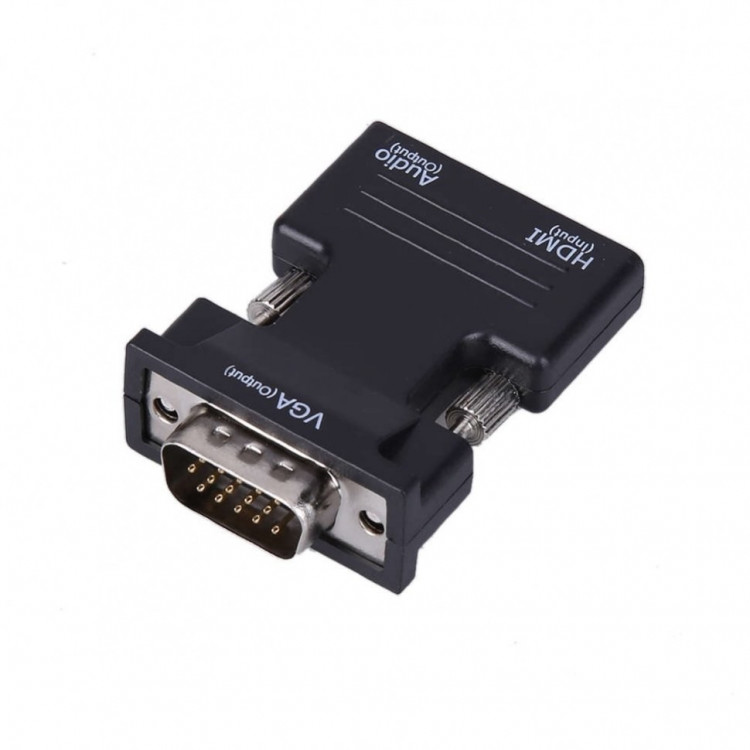 Переходник HDMI (мама) - VGA (папа) с аудио выходом