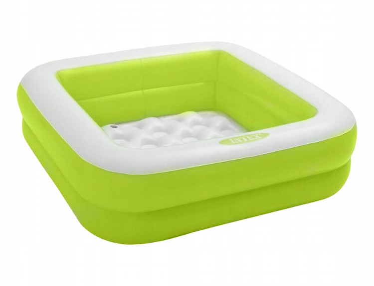 Детский надувной бассейн Intex квадратный, зеленый