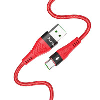 Дата-кабель Hoco U53 5A Flash Type-C, красный