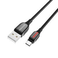 Дата-кабель Borofone BU14 Heroic Charging Data Cable Micro-USB, черный
