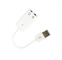 Внешняя звуковая карта USB 7.1, белый