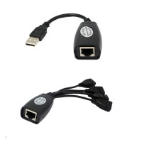 Удлинитель USB (Extender) по витой паре Cat5/5e/6 1M/4F до 45 метров