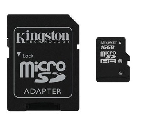 Карта памяти Kingston microSDHC 16 GB 10 Class