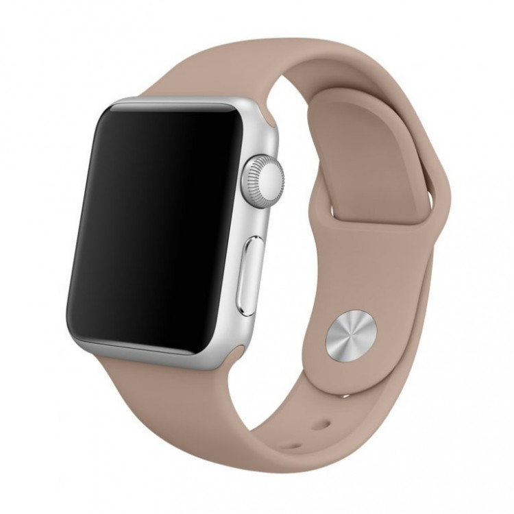 Силиконовый ремешок для Apple Watch 42/44 mm пудровый