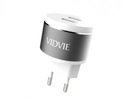 Сетевое зарядное устройство Vidvie PLE-211 на 2 USB + кабель Micro