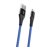 Дата-кабель Borofone BU13 Fast Charger Micro-USB, синий