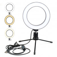 LED-кольцо для селфи со штативом Beauty Fill Light (16 см)
