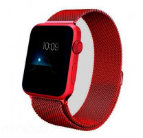 Ремешок металлический для Apple Watch 42/44 красный