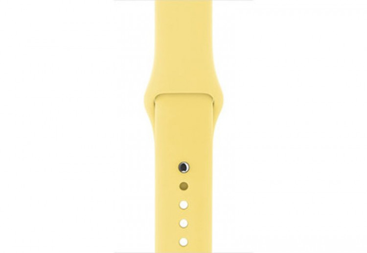 Силиконовый ремешок для Apple Watch 42/44 mm (L), светло-желтый