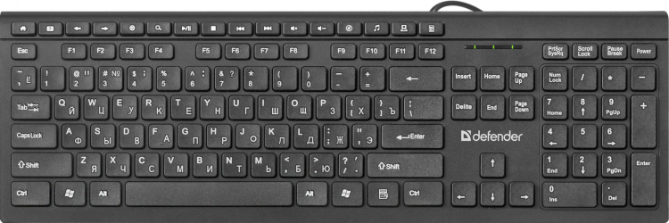 Клавиатура проводная DEFENDER Black Edition SB-550