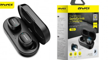  Беспроводные наушники AWEI T13 true wireless sport earbuds чёрный