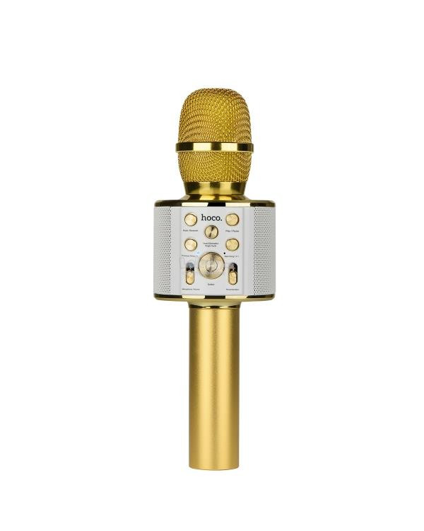 Беспроводной караоке-микрофон Hoco BK3 золотой