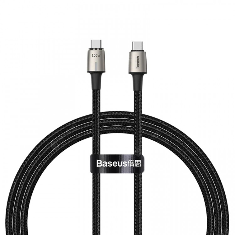 USB-кабель Baseus Zinc Magnetic (Type-C) 100W, 1.2m, черный