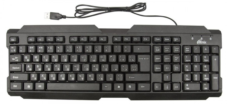 Клавиатура проводная Ritmix RKB-121, USB