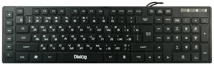 Клавиатура проводная игровая DIALOG KK-L02U Katana-Multimedia, USB (с подсветкой)