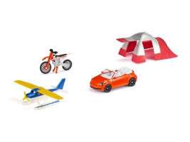 Набор для отдыха Siku  6325, машина, мотоцикл, водный самолет, палатка