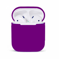 Силиконовый чехол для Apple Airpods фиолетовый