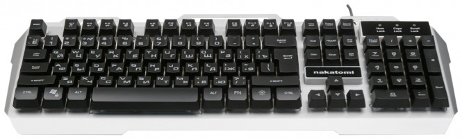 Клавиатура проводная игровая Nakatomi KG-35U (серая, с подсветкой)