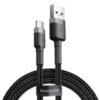  USB-кабель Baseus Cafule (Type-C) 3А, 1m, черно-серый